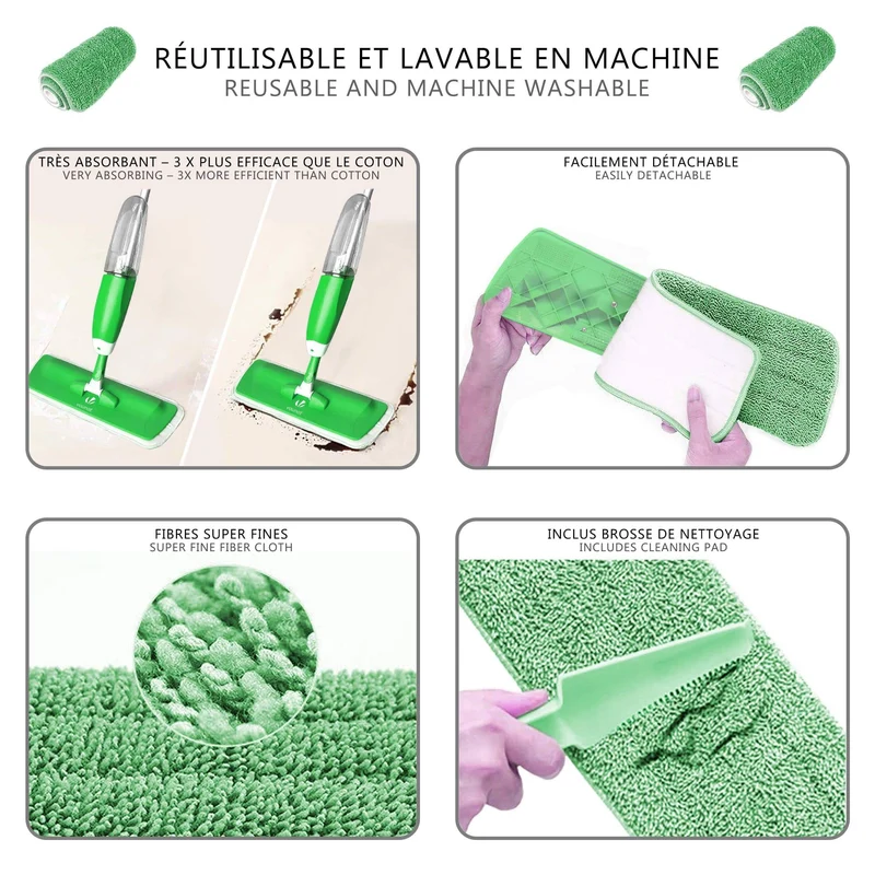 Balai vaporisateur lave sol
