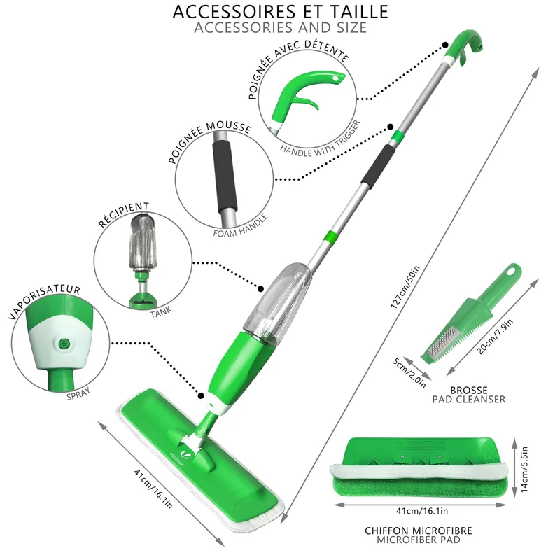 Balai vaporisateur lave sol