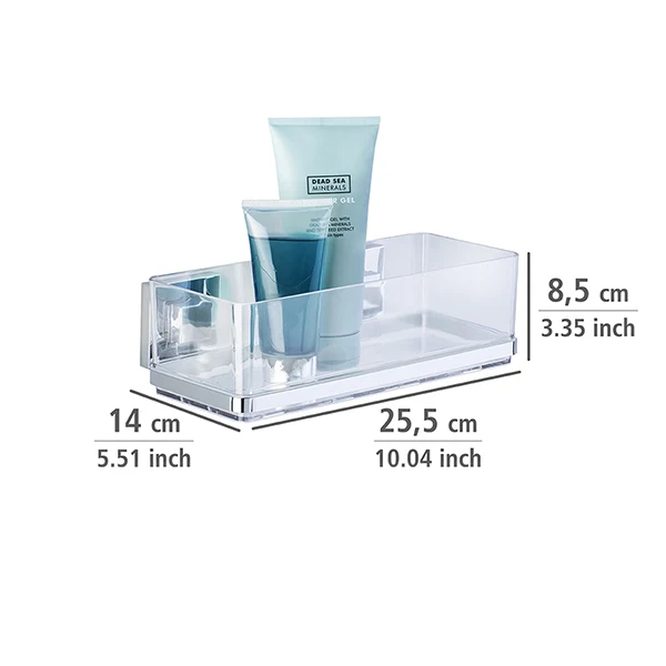 Étagère murale en acier inox Vacuum-Loc® Quadro Wenko by Maximex