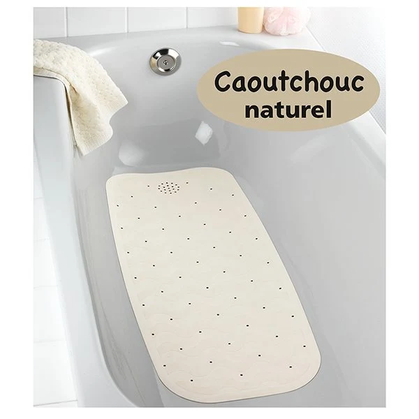 Tapis anti-dérapant baignoire en caoutchouc naturel Wenko by Maximex