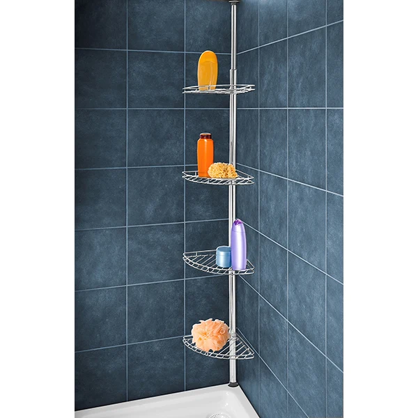 Étagère de douche télescopique acier inox 4 tablettes Wenko by Maximex
