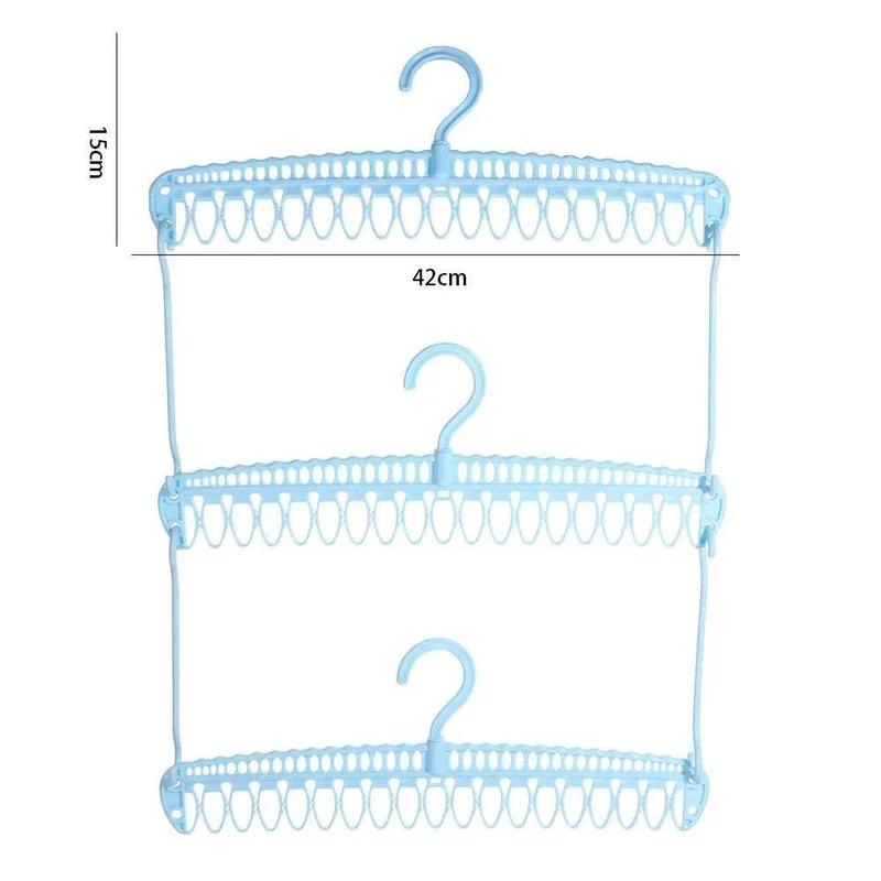 Cintre pour étendoir à linge 3 niveaux pliable