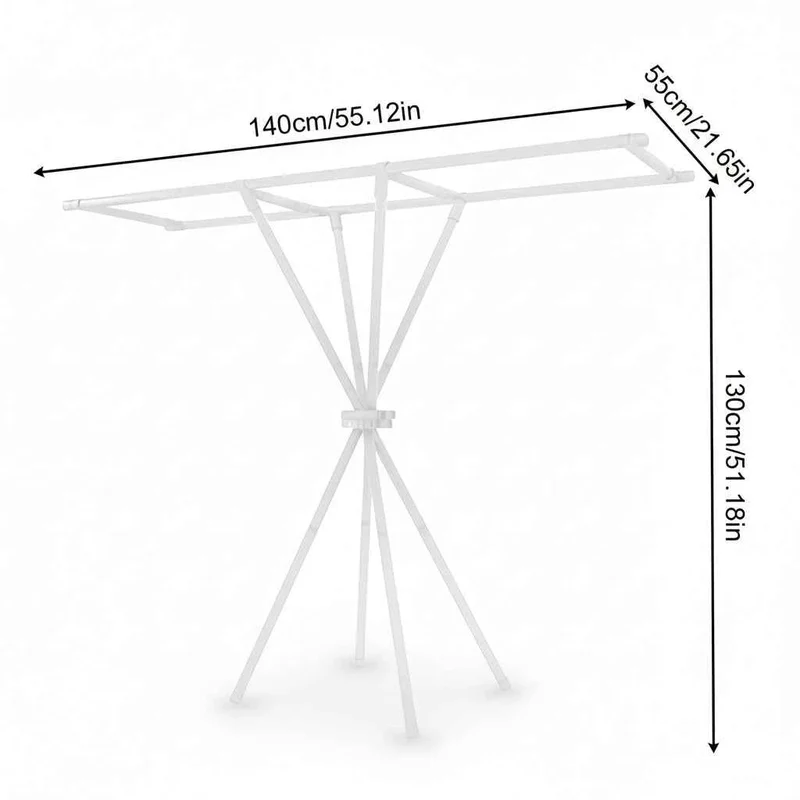 Étendoir à linge pliable trépied portable