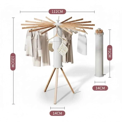 Étendoir à linge tour solide pliable balcon