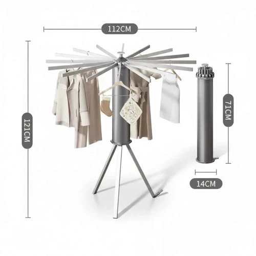 Étendoir à linge tour solide pliable balcon