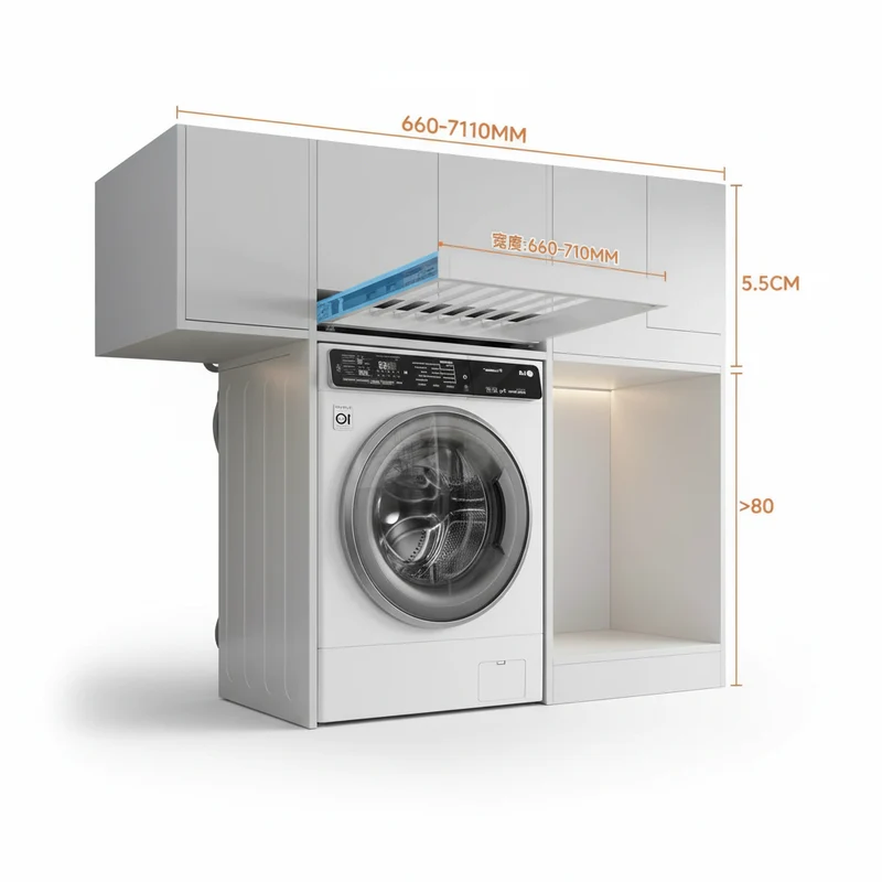 Étendoir à linge extensible armoire intégrée