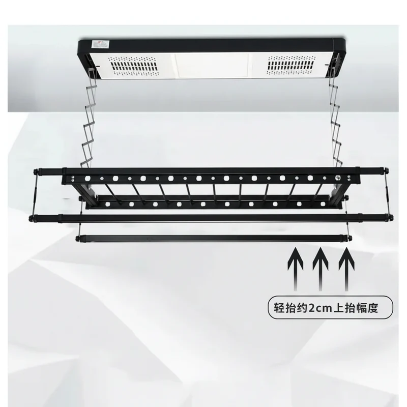 Étendoir à linge plafond télécommandé lumineux