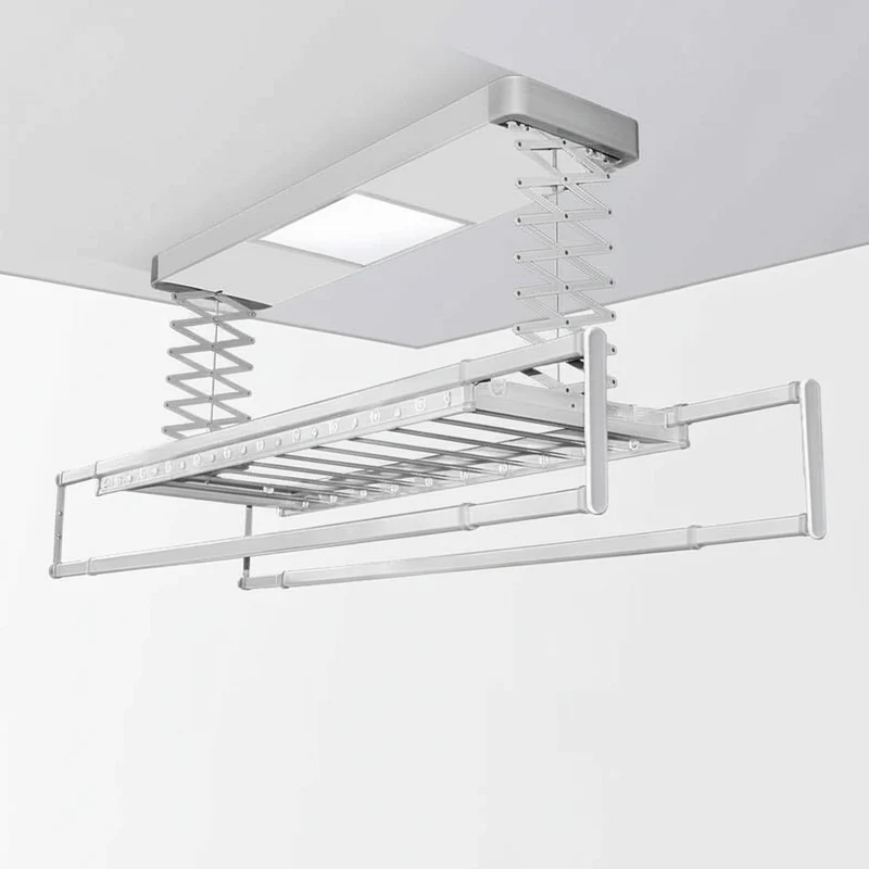 Étendoir à linge plafond télécommandé lumineux