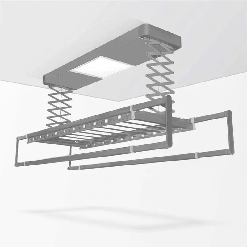 Étendoir à linge plafond télécommandé lumineux