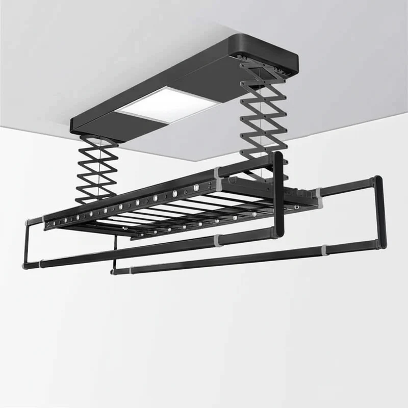 Étendoir à linge plafond télécommandé lumineux