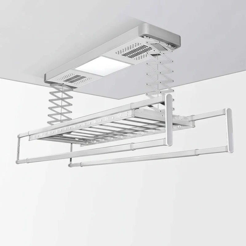 Étendoir à linge plafond télécommandé lumineux