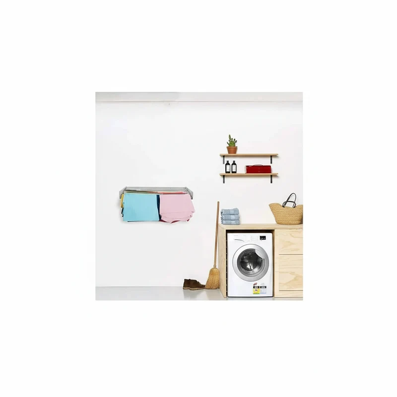 Étendoir à linge mural rabattable en aluminium