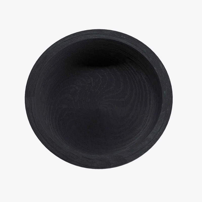 Coupe design en bois sculpt paulownia noir Montmartre