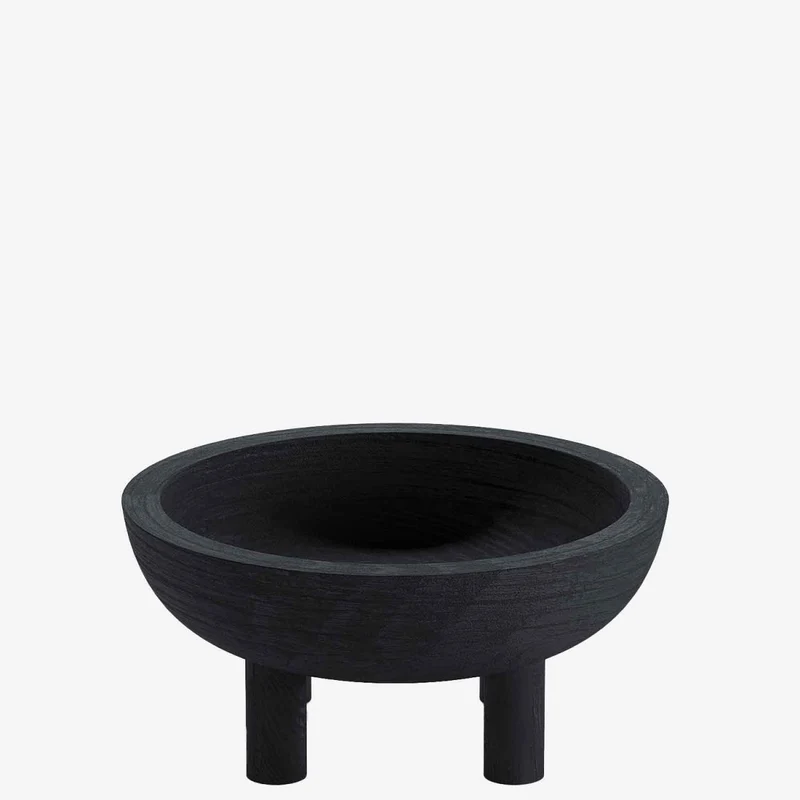 Coupe design en bois sculpt paulownia noir Montmartre
