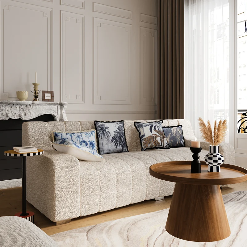 Table d appoint ronde originale jaune