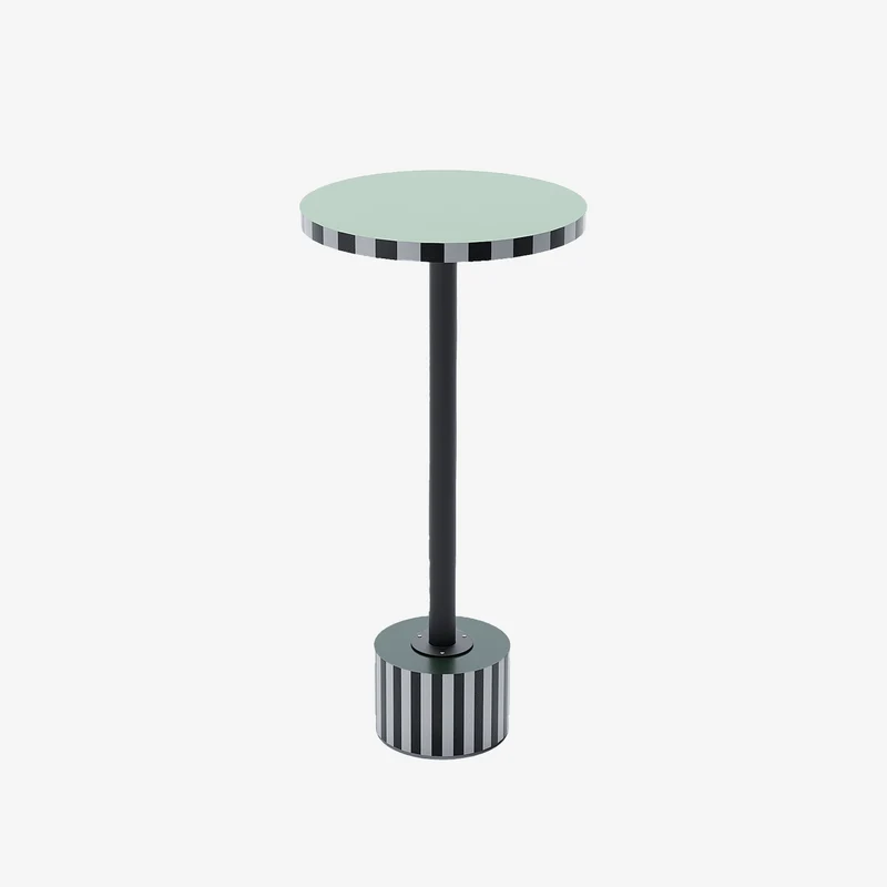 Table d’appoint ronde originale verte