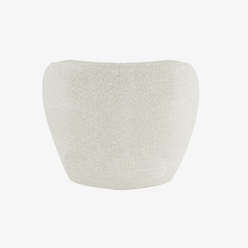 Fauteuil design boucl blanc Pablo