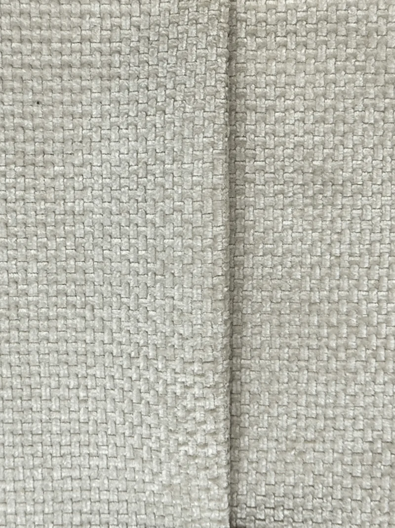 Fauteuil design tissu chenille blanc Pablo