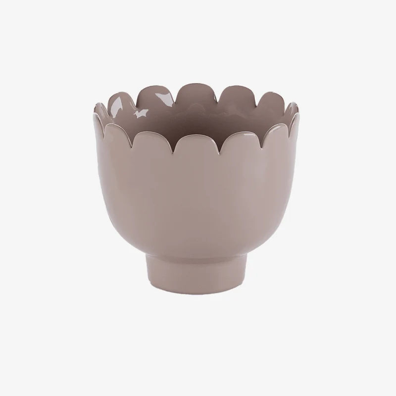 Petit vase forme tulipe en c ramique rose Marceau