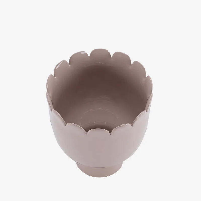 Vase forme tulipe en céramique rose Marceau
