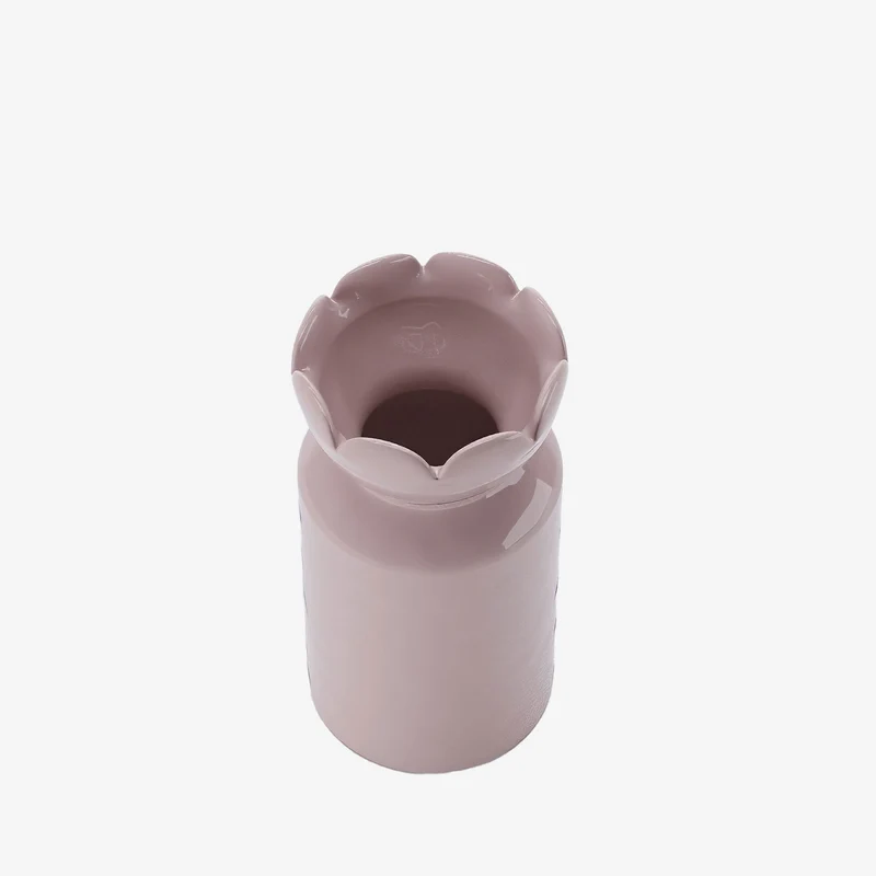 Grand vase col tulipe Rivoli, c ramique rose