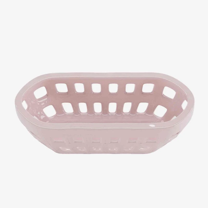 Corbeille c ramique style vintage rose Palma