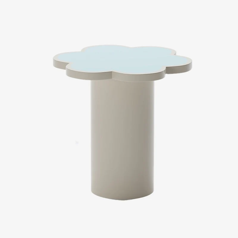 Table d'appoint fleur coloris bleu Flora