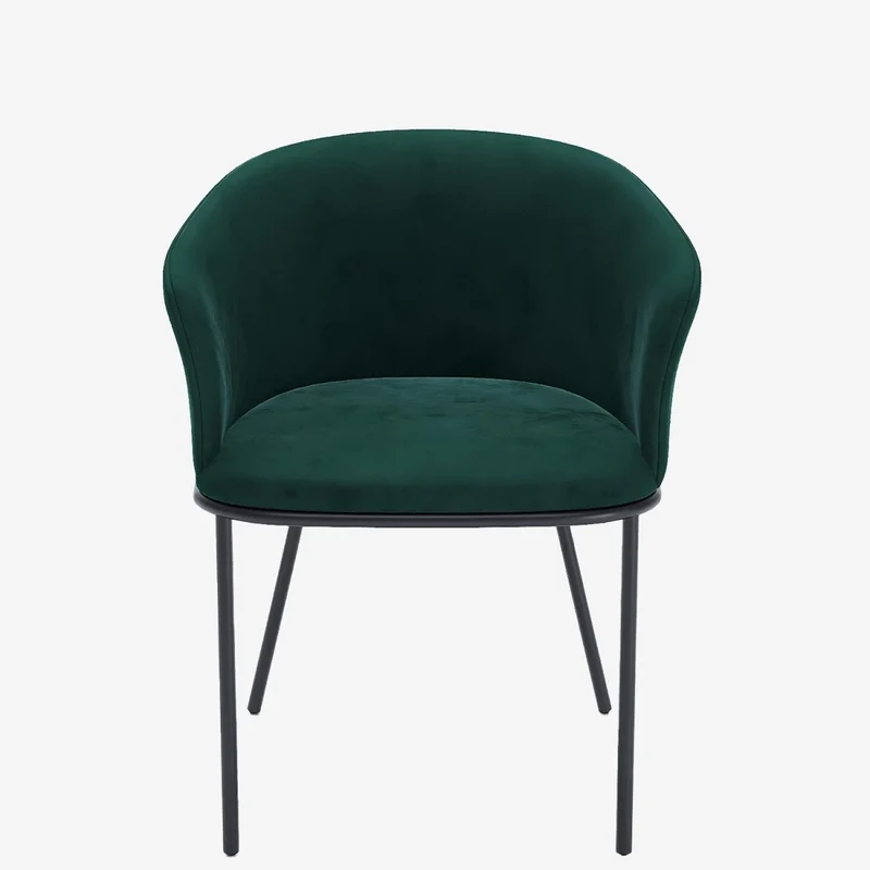 Lot de 2 fauteuils de salle à manger en velours
