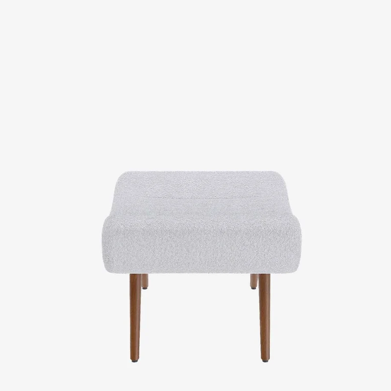 Fauteuil avec repose-pieds bouclé