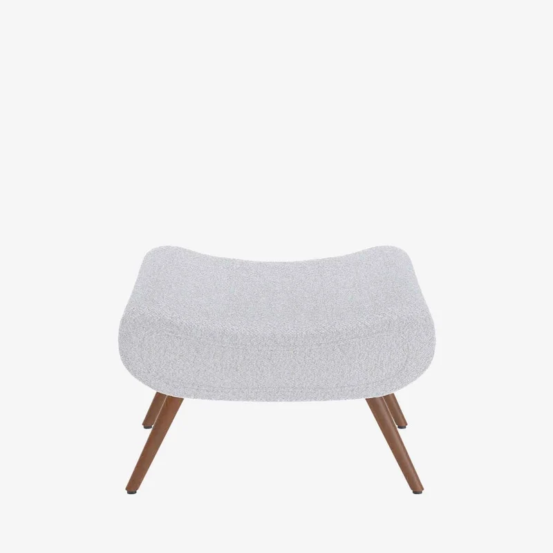 Fauteuil avec repose-pieds bouclé