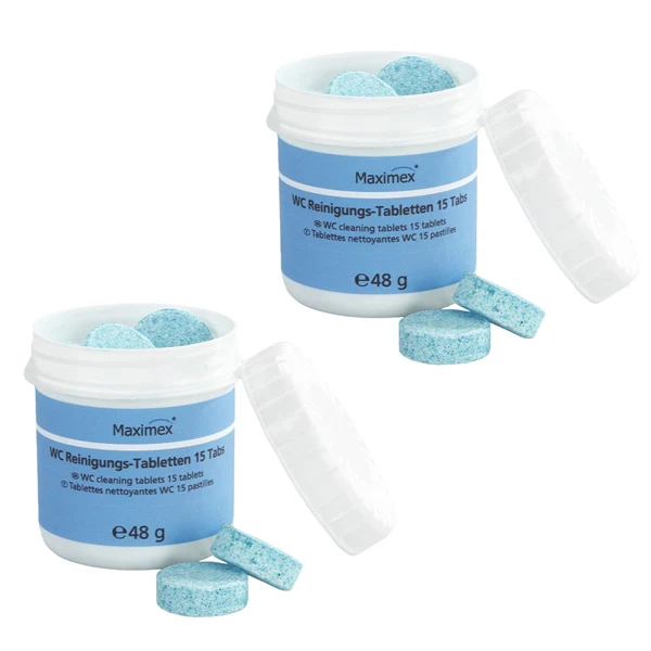 Lot de 2 sets de 15 pastilles détartrantes pour WC Wenko by Maximex