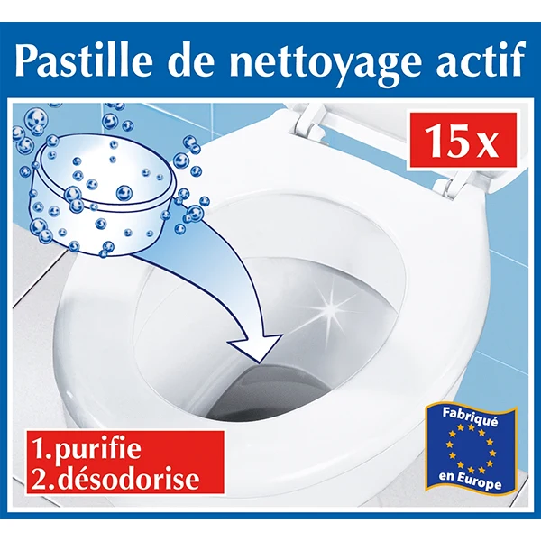 Lot de 2 sets de 15 pastilles détartrantes pour WC Wenko by Maximex