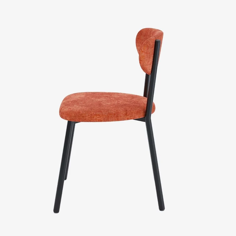 Lot de 2 chaises velours pied métal
