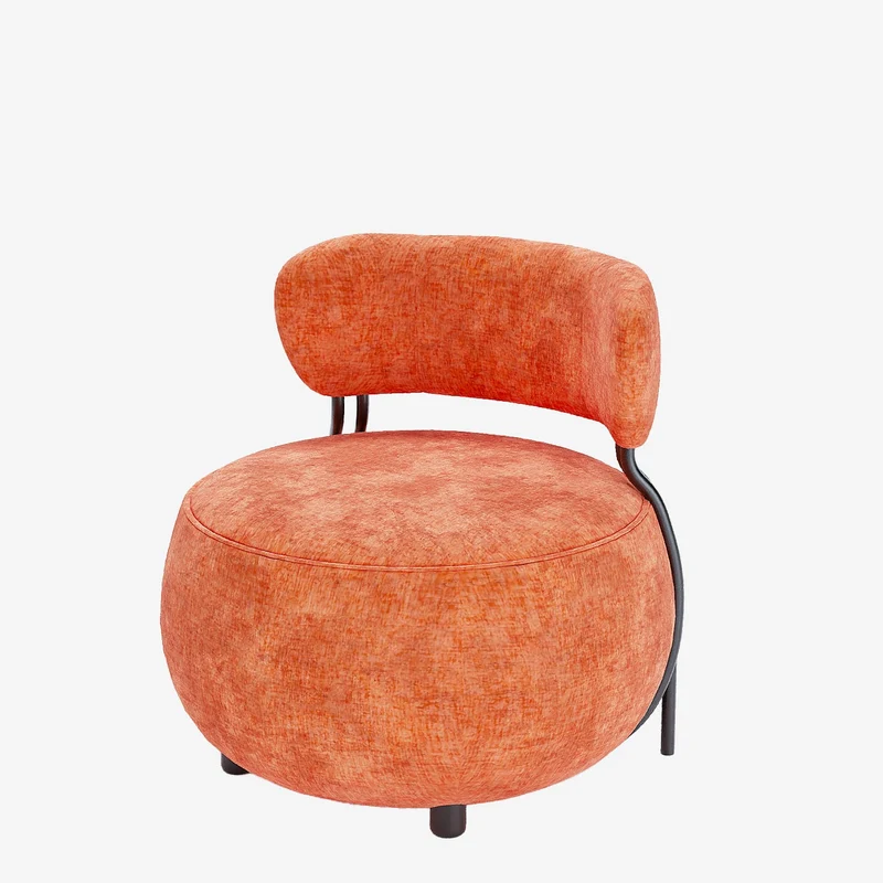 Fauteuil rond en velours
