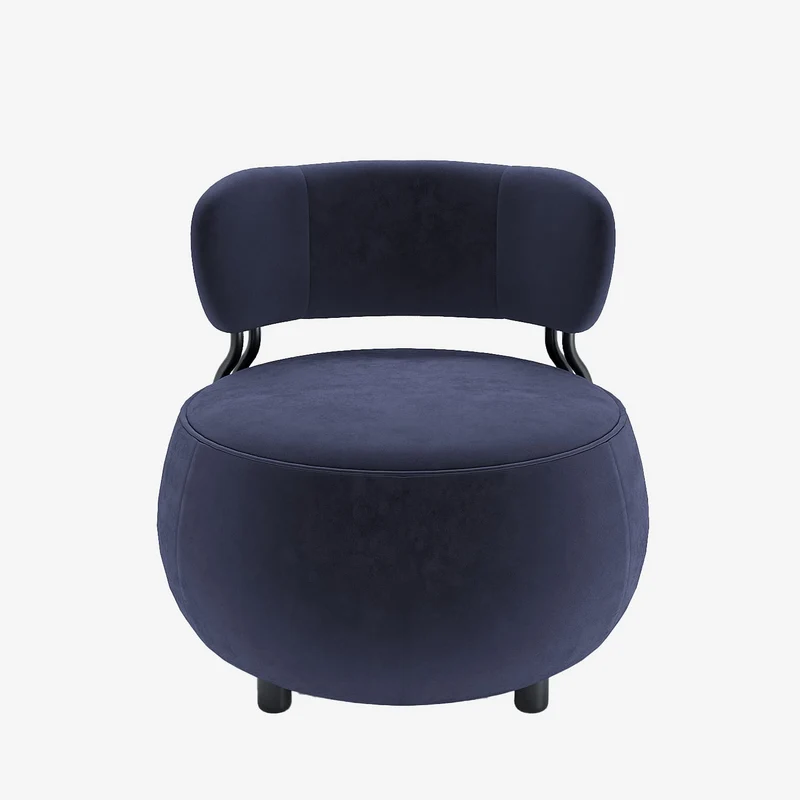 Fauteuil rond en velours