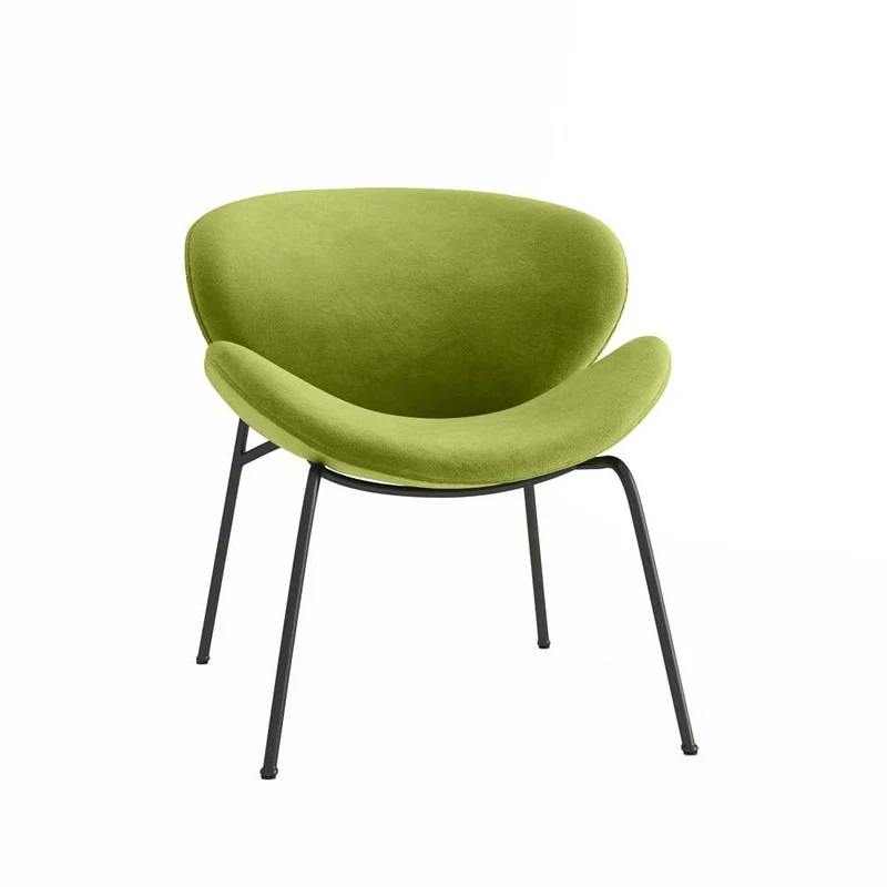 Fauteuil velours vert olive
