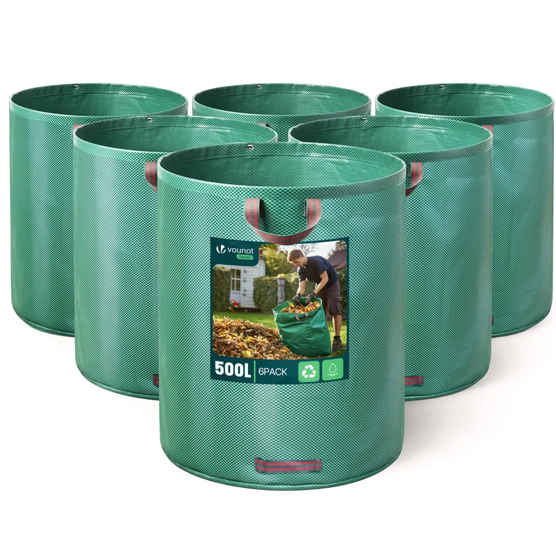 Sac de jardin 500L Lot de 6 sacs Extra Large