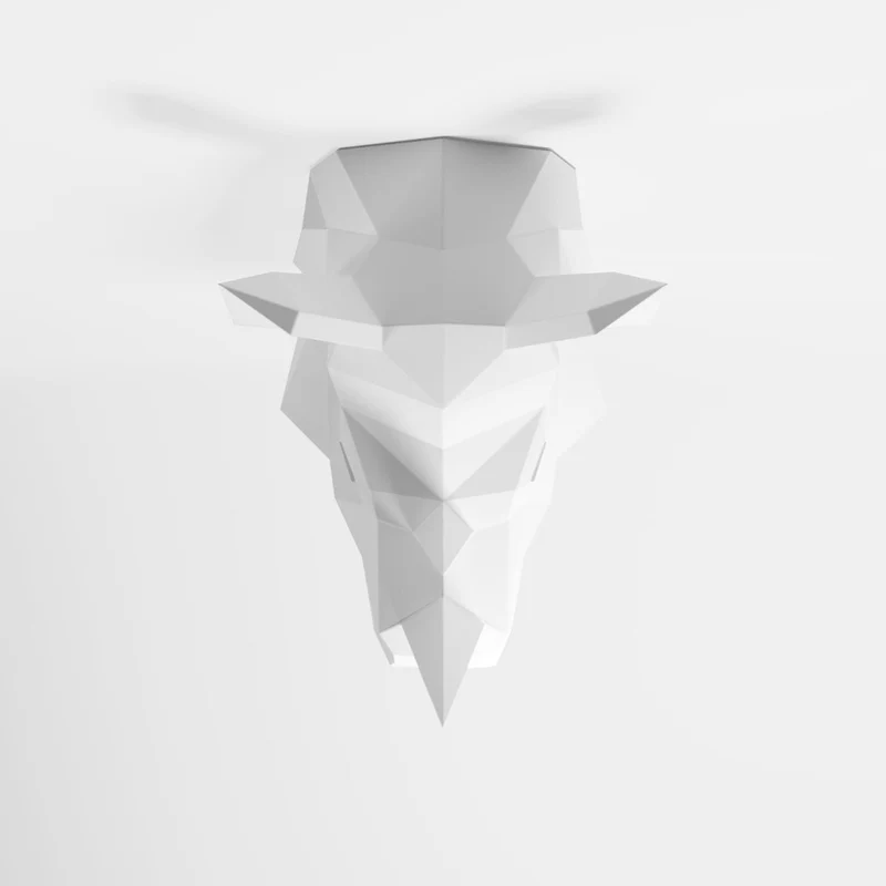 Troph e d coratif mural rhinoc ros blanc en polyr sine