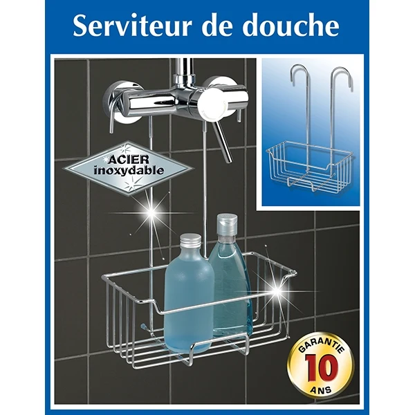 Serviteur de douche en acier inoxydable Wenko by Maximex