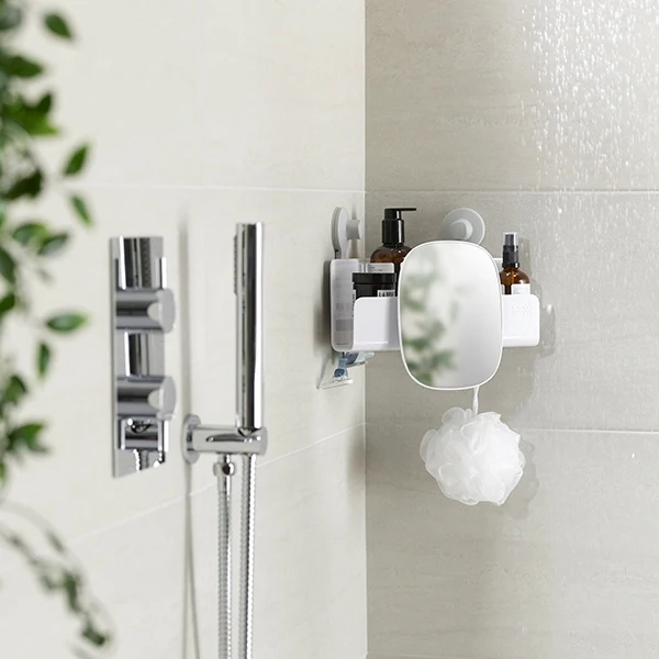 Étagère de douche en coin avec miroir easystore Joseph Joseph