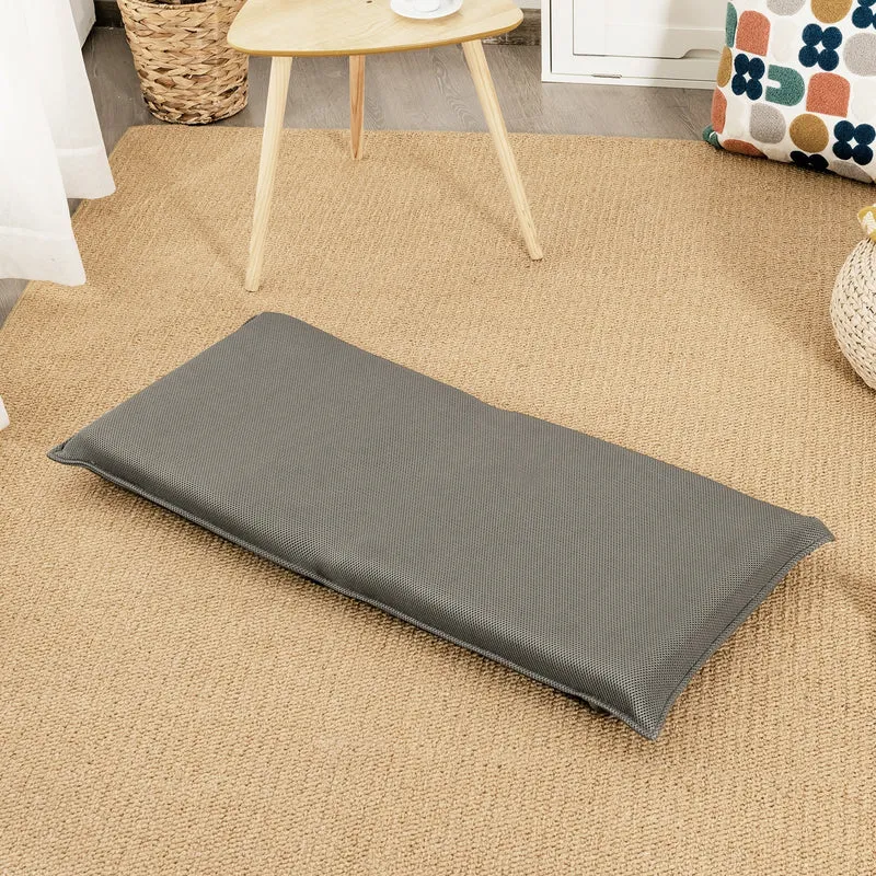 Costway - Chaise de Sol, Banquette Convertible, Pliable Tatami Inclinable en 6 Position, 44 x 54,5 x 53,5 CM, Gris