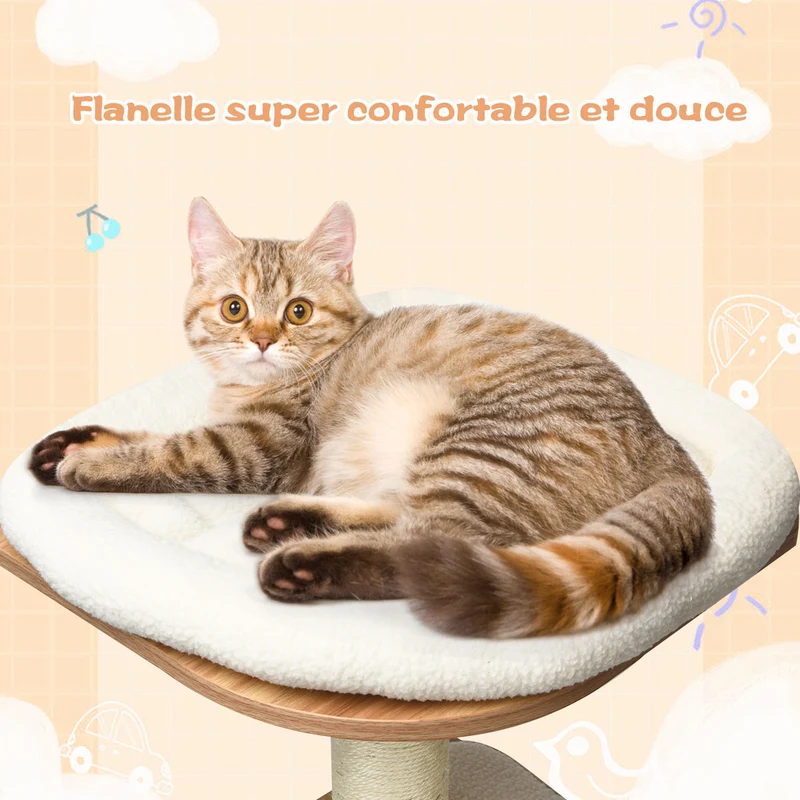 Costway - Arbre à Chat, Griffoir Chat, Arbre à Chat XXL Solide, Hauteur 175cm, avec Plateformes et Colonnes en Sisal Griffoir, Arbre a Chat maine coon