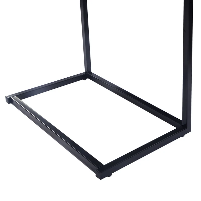 Costway - Table d'appoint, Table de salon, Petite Table d'appoint, Table d’extrémité fixe Table pour Ordinateur Portable en forme de U, Naturel