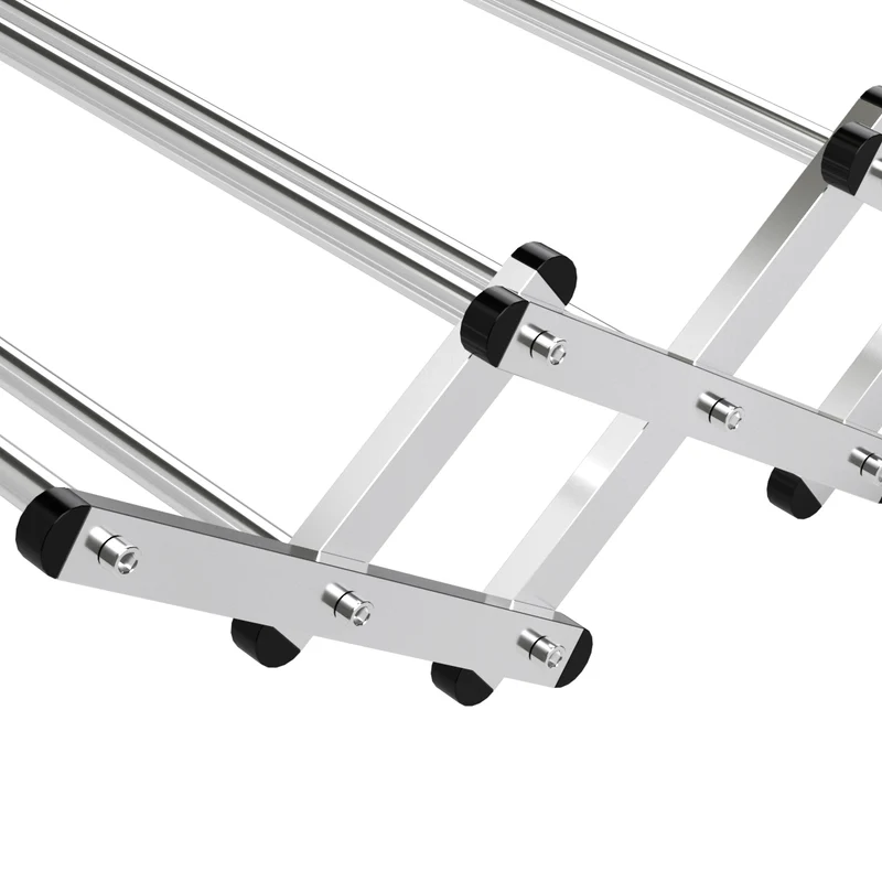 Costway – Étendoir à linge mural extensible, porte-serviettes, 8 barres en acier inoxydable, argent