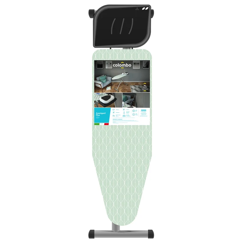 Colombo Avantgard Plus - XL Planche a repasser (130x44 cm), Support de repos enforcé pour fer a vapeur, ultra légère et robuste, Fabriqué en Italie