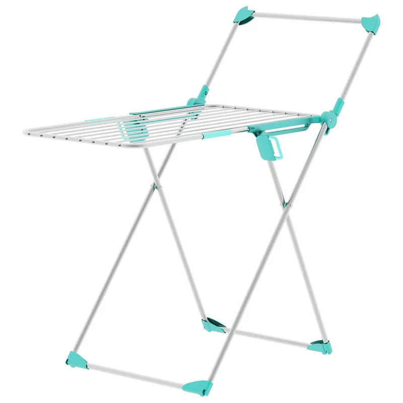 Colombo Olympo - Étendoir à linge intérieur pliable et robuste sur roulettes, barre pour cintres, fabriqué en Italie