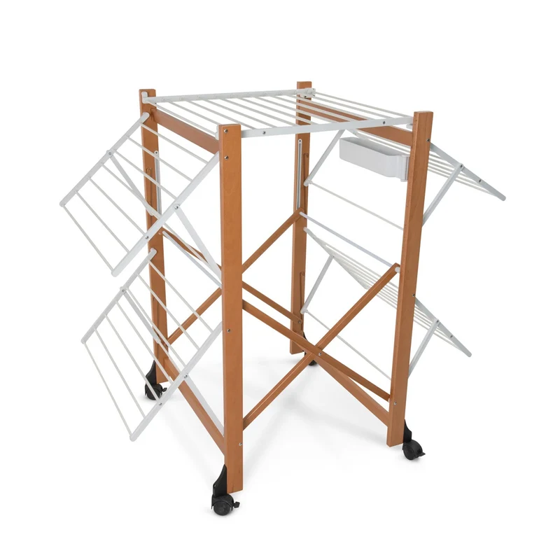 Arit Aliante Etendoir a Linge Professionnel, Étendoir à Linge Bois, Pliable, Sèchoir à Linge Professionnel, Étendoir à Linge Solide Grande Capacité