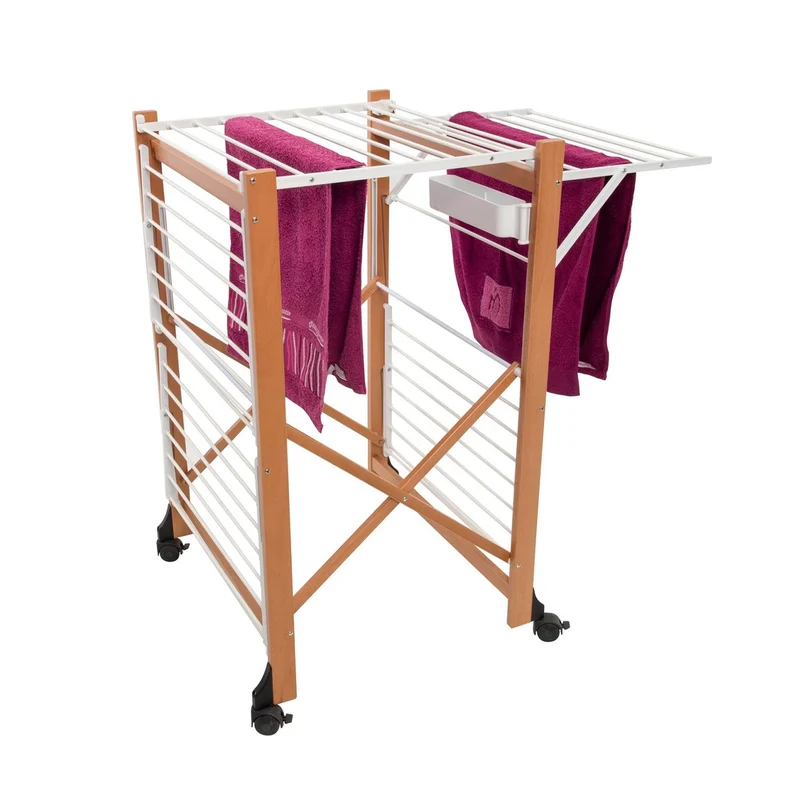 Arit Aliante Etendoir a Linge Professionnel, Étendoir à Linge Bois, Pliable, Sèchoir à Linge Professionnel, Étendoir à Linge Solide Grande Capacité