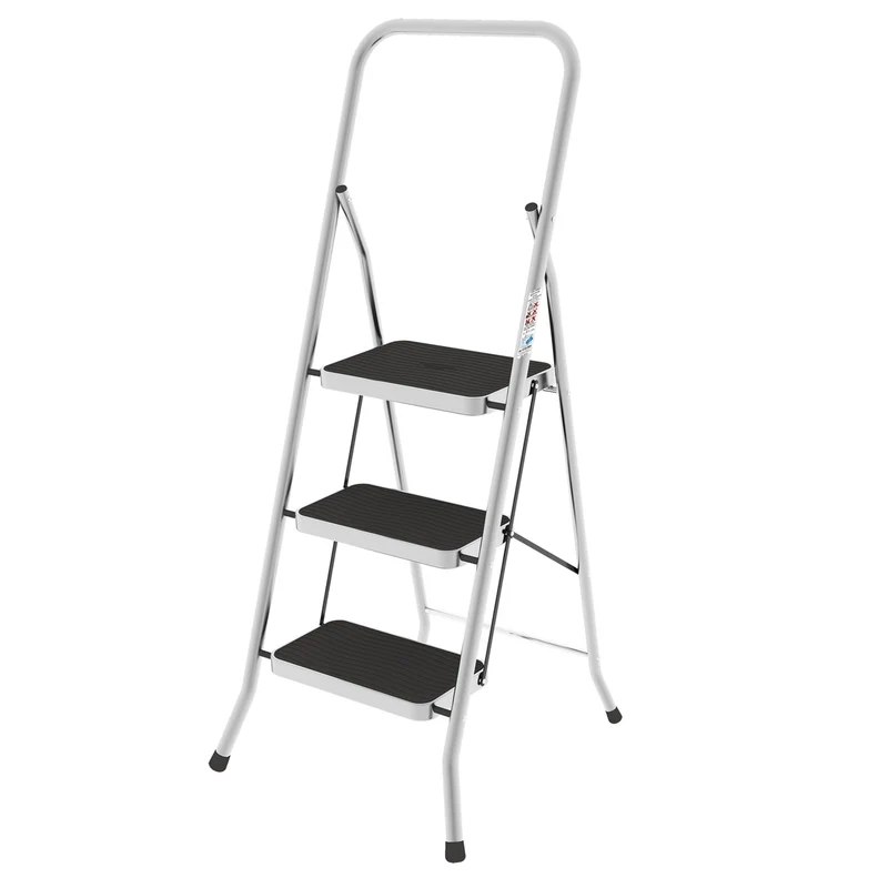 Colombo Security - Escabeau Pliable, Échelle 3 marches, Fabriquée en Italie, certifiée selon la norme EN 14183 TÜV-GS comme pouvant supporter 150 kg