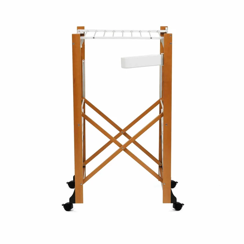 ARIT GABBIANO - Étendoir à Linge Pliable, Sechoir Professionnel, Tancarville Linge Solide en Bois, 28 Mètres d'etendage, 1 Panier avec Pinces